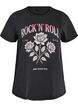 T-shirt en coton bio avec imprim&eacute; rock, Noir, Packshot image number 0