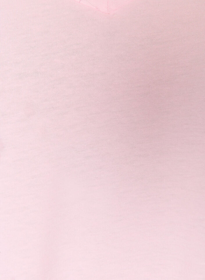 T-shirt &agrave; manches courtes avec col en V, Rose, Packshot image number 2