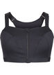 Soutien-gorge de sport avec une fermeture sur le devant et un maintien &eacute;lev&eacute;, Noir, Packshot image number 0