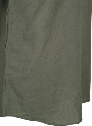 Tunique à capuche en coton et lin, Thyme, Packshot image number 3