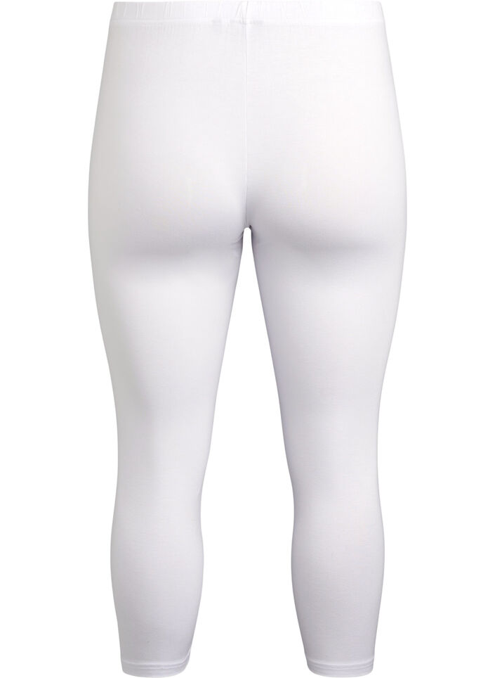 Leggings basiques longueur 3/4 en viscose, Blanc, Packshot image number 1