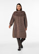 Robe en maille avec motif jacquard, Marron, Model image number 1