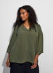 Chemisier &agrave; manches 3/4, Vert, Model image number 0