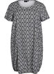 Robe en coton &agrave; manches courtes avec imprim&eacute;, Noir, Packshot image number 0