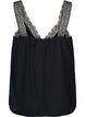 Top avec dentelle en viscose, Black, Packshot image number 1