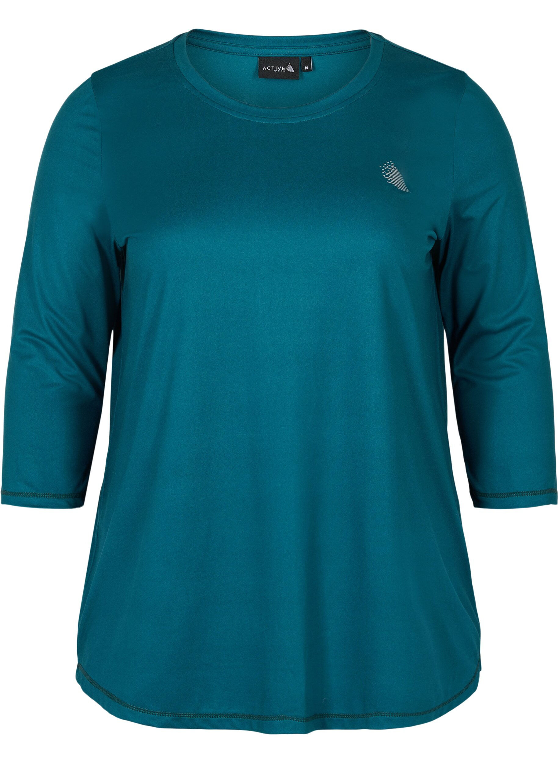 Zizzi Blouse d'entra&icirc;nement &agrave; manches 3/4, Vert, Packshot image number 0