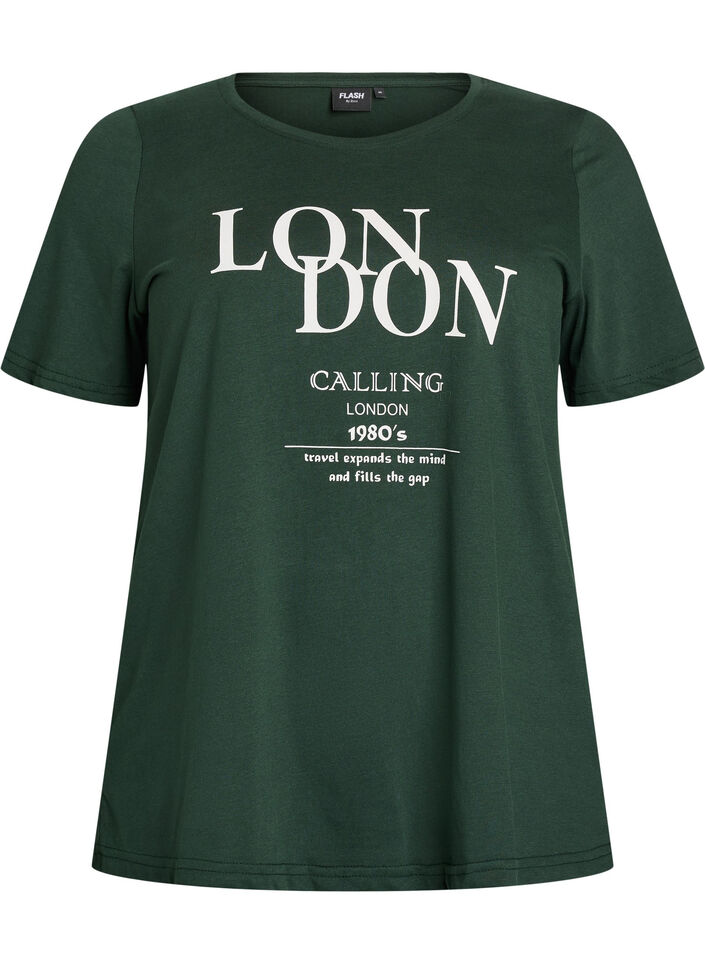 FLASH - T-shirt imprim&eacute;, Vert, Packshot image number 0