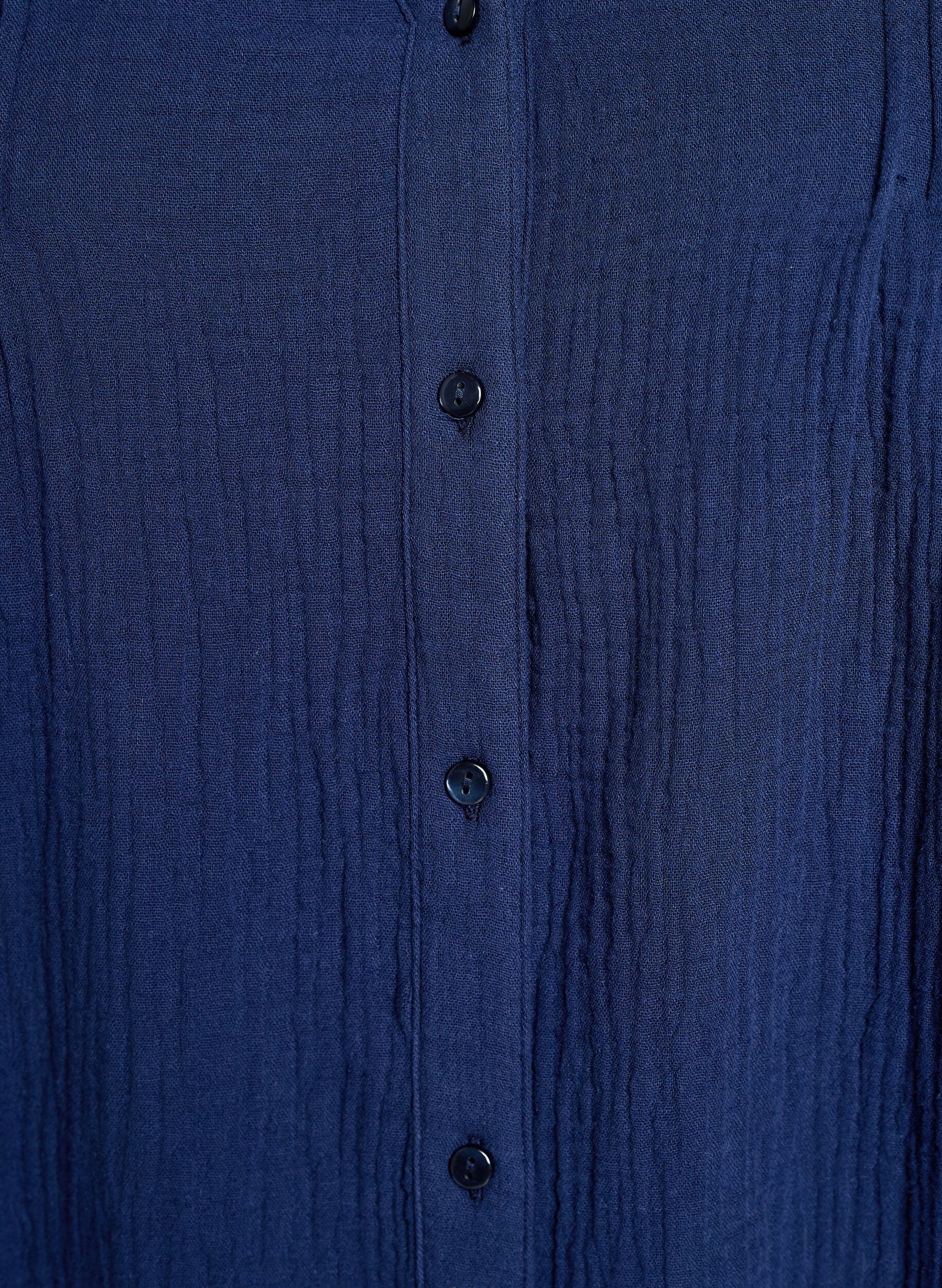 ZizziBlouse en mousseline de coton avec d&eacute;tails brod&eacute;s, Bleu, Packshot image number 2