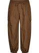 Pantalon cargo ballon en coton, Marron, Packshot image number 0