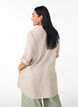 Tunique coupe trap&egrave;ze en lin et viscose, Beige, Model image number 2