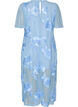 Robe en maille avec applications florales, Bleu Clair, Packshot image number 1