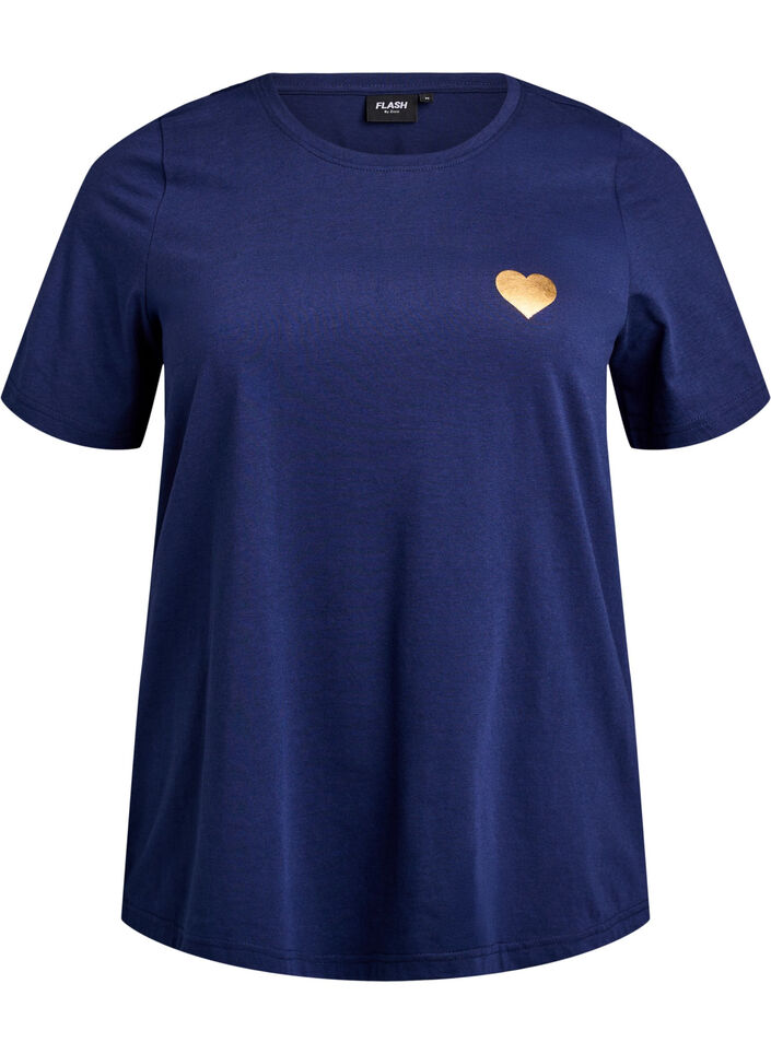 T-shirt imprim&eacute;, Bleu, Packshot image number 0