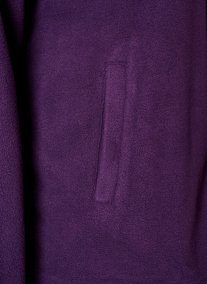 Haut en polaire avec zip et col montant, Violet, Packshot image number 3