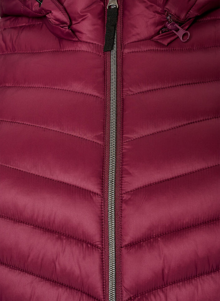 Veste l&eacute;g&egrave;re avec des poches et une capuche d&eacute;tachable, Bordeaux, Packshot image number 2
