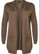 Long cardigan tricot&eacute; dans un m&eacute;lange de viscose, Marron, Packshot image number 0