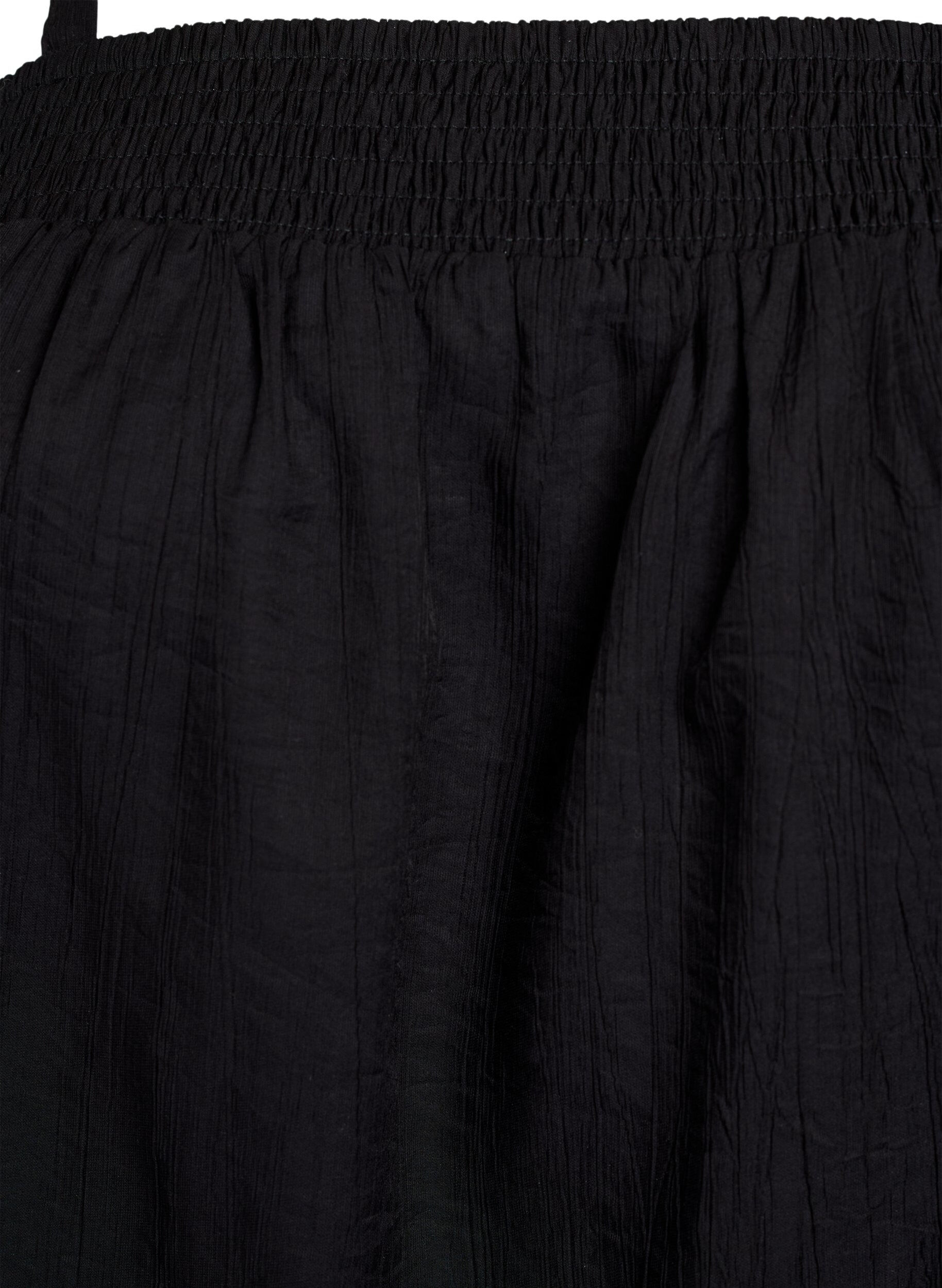 Zizzi Haut en viscose avec fines bretelles, Noir, Packshot image number 2