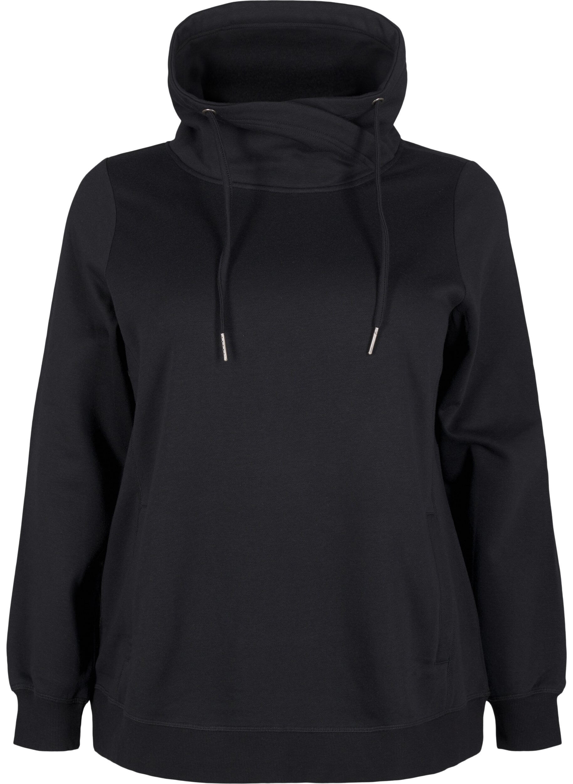 Zizzi FLASH - Sweat-shirt &agrave; col montant, Black, Packshot image number 0
