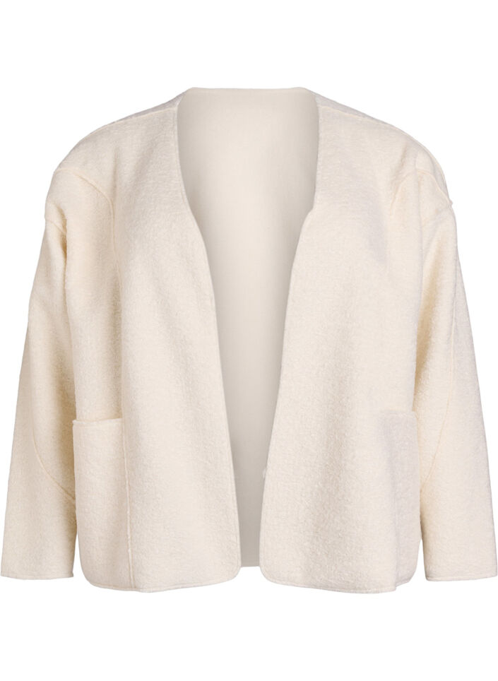 Cardigan ample avec poches, Vanille, Packshot image number 0