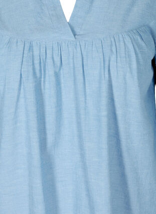  Tunique en coton à manches 3/4, Blue, Packshot image number 2