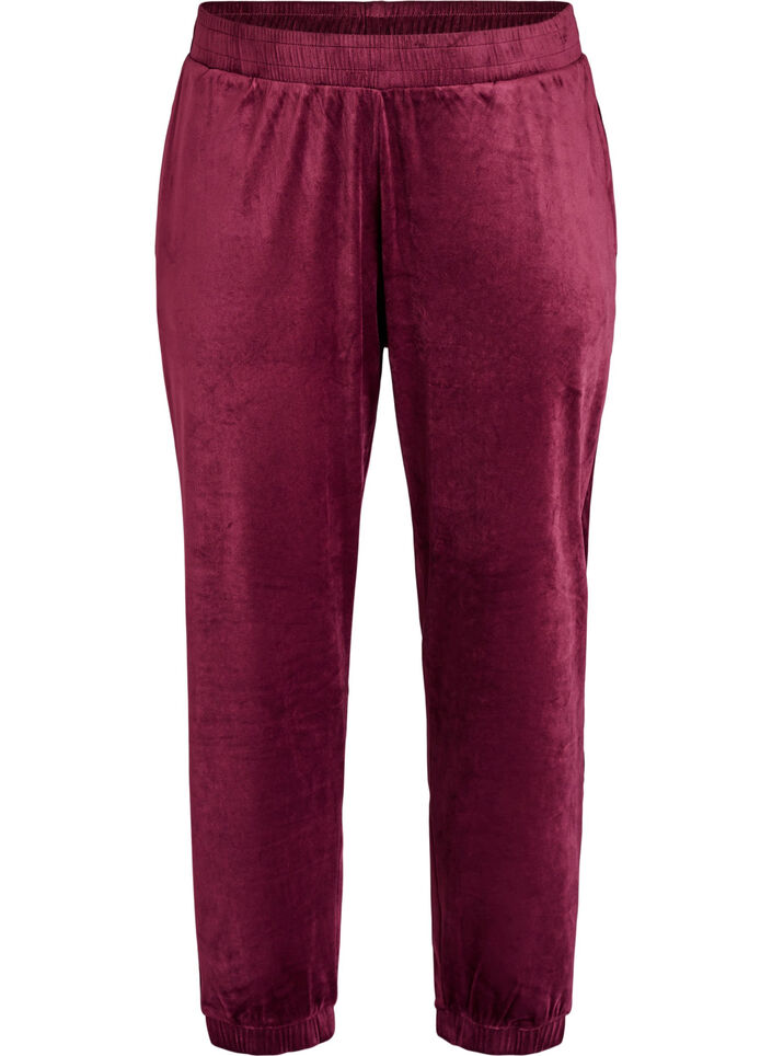 Pantalon ample en velours, Bordeaux, Packshot image number 0
