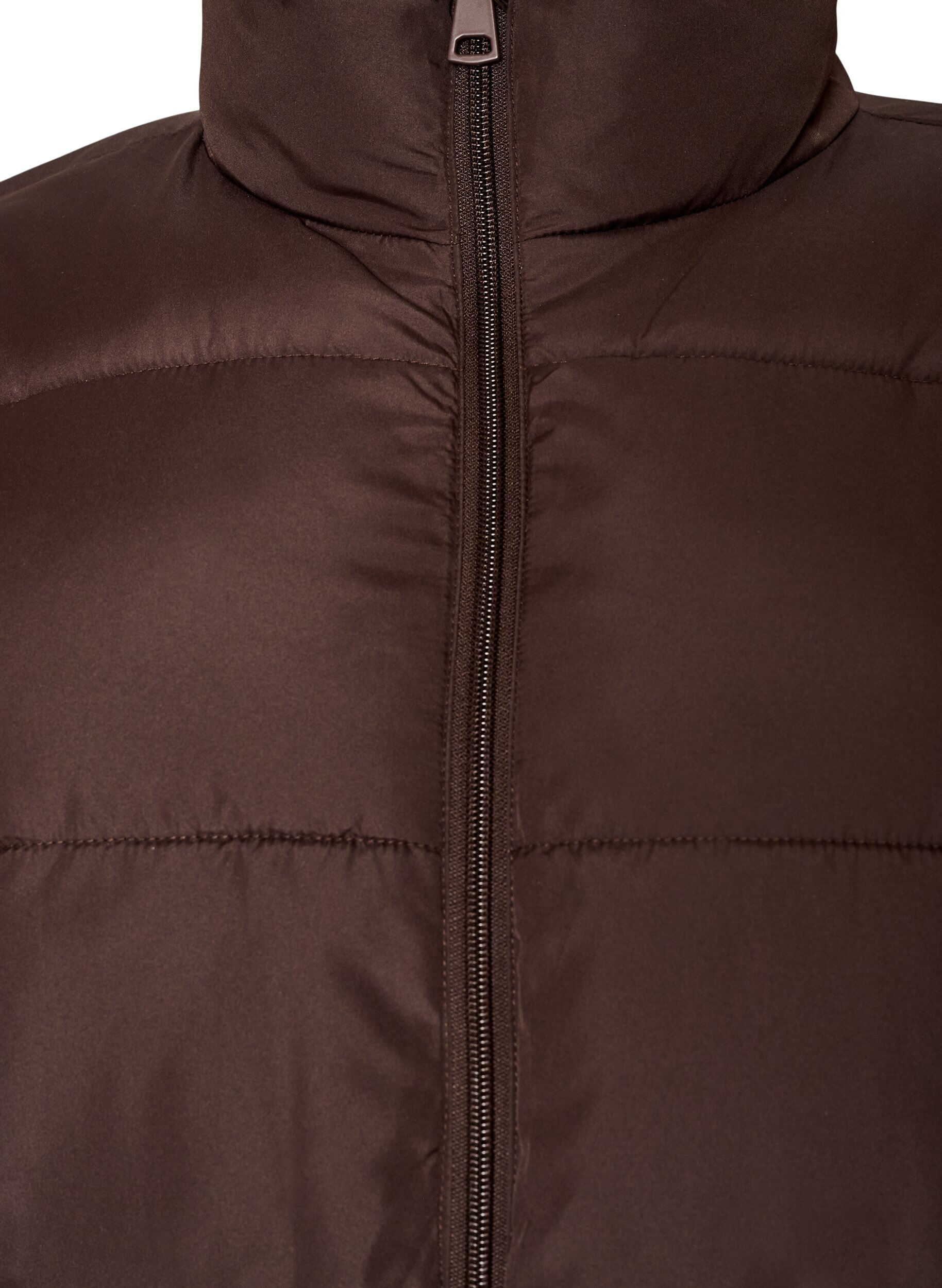 ZizziDoudoune courte avec col montant, Marron, Packshot image number 2