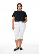 Jean capri Amy &agrave; taille haute et coupe super slim, Blanc, Model image number 0