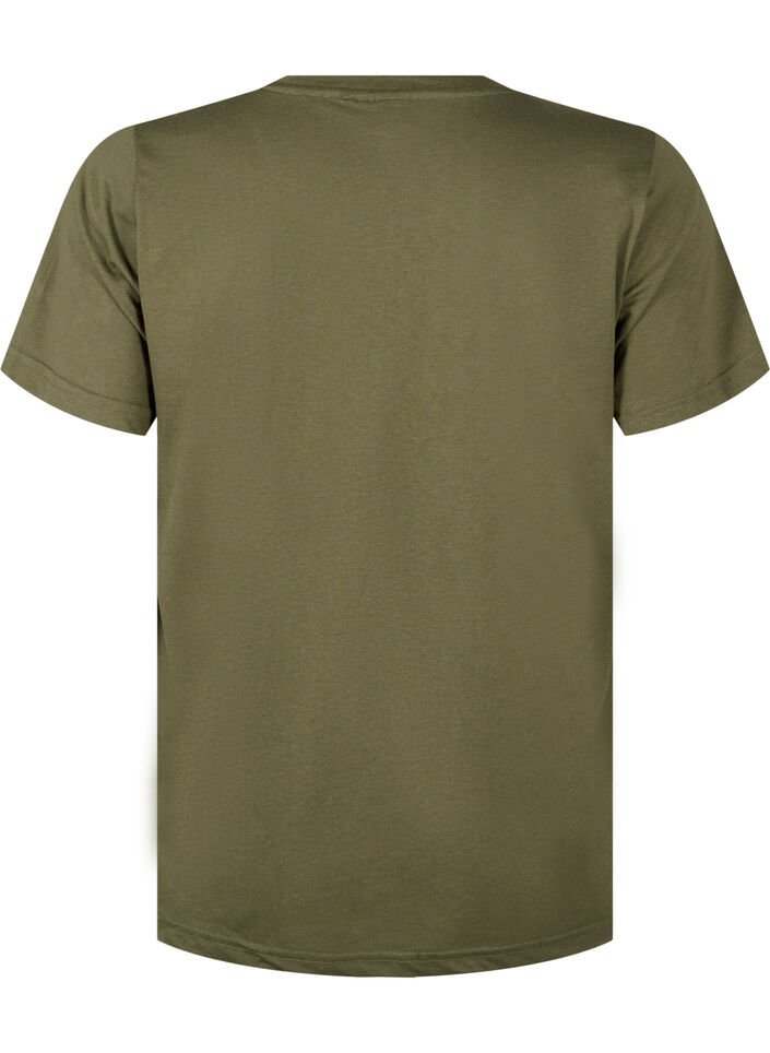 FLASH - T-shirt avec motif, Olive Night Flower, Packshot image number 1