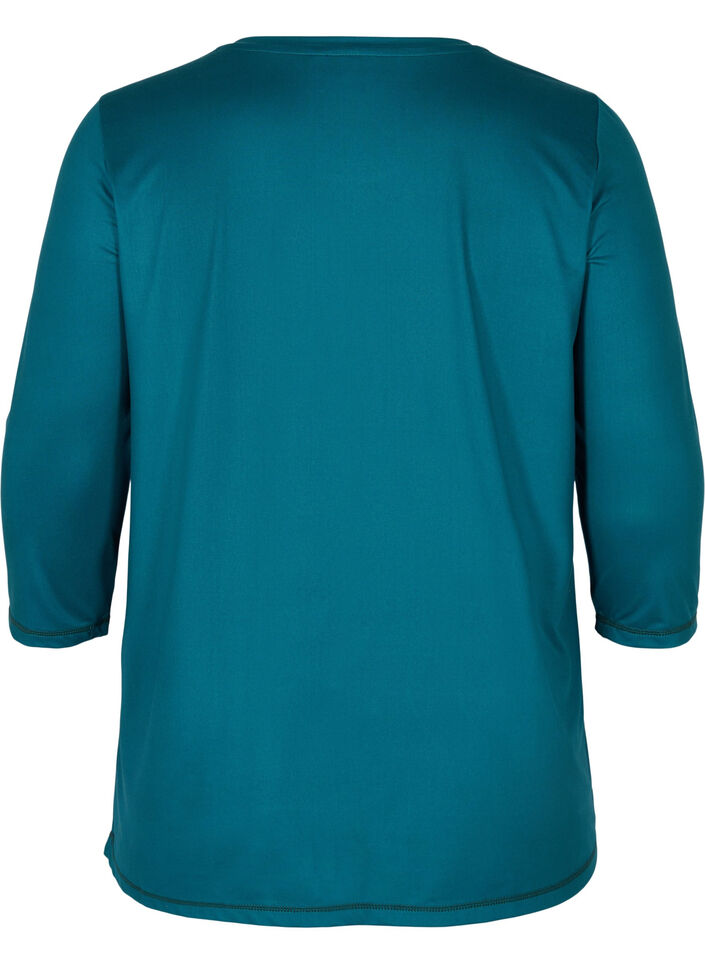 Blouse d'entra&icirc;nement &agrave; manches 3/4, Vert, Packshot image number 1