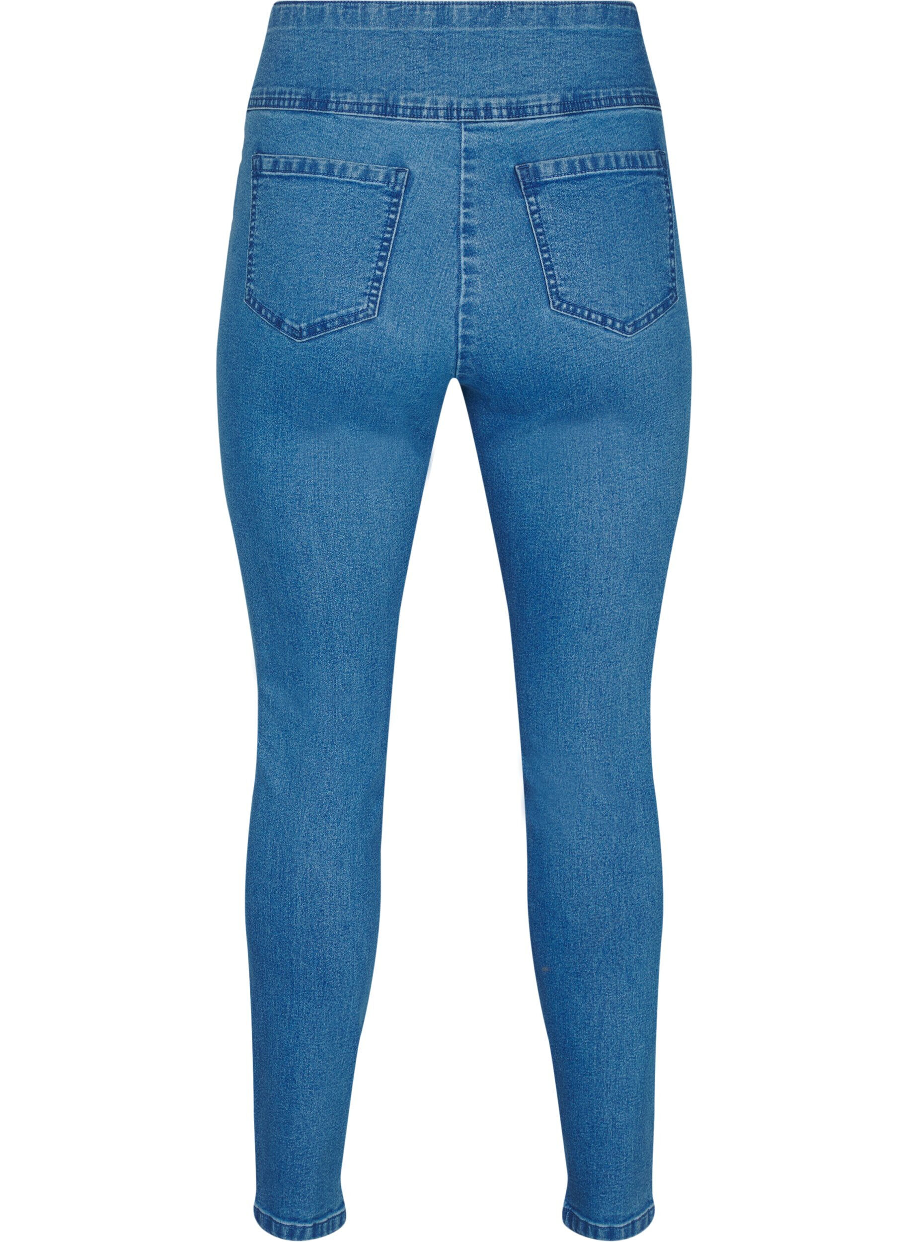 Zizzi Jeggings extensibles avec une taille haute, Bleu Clair, Packshot image number 1