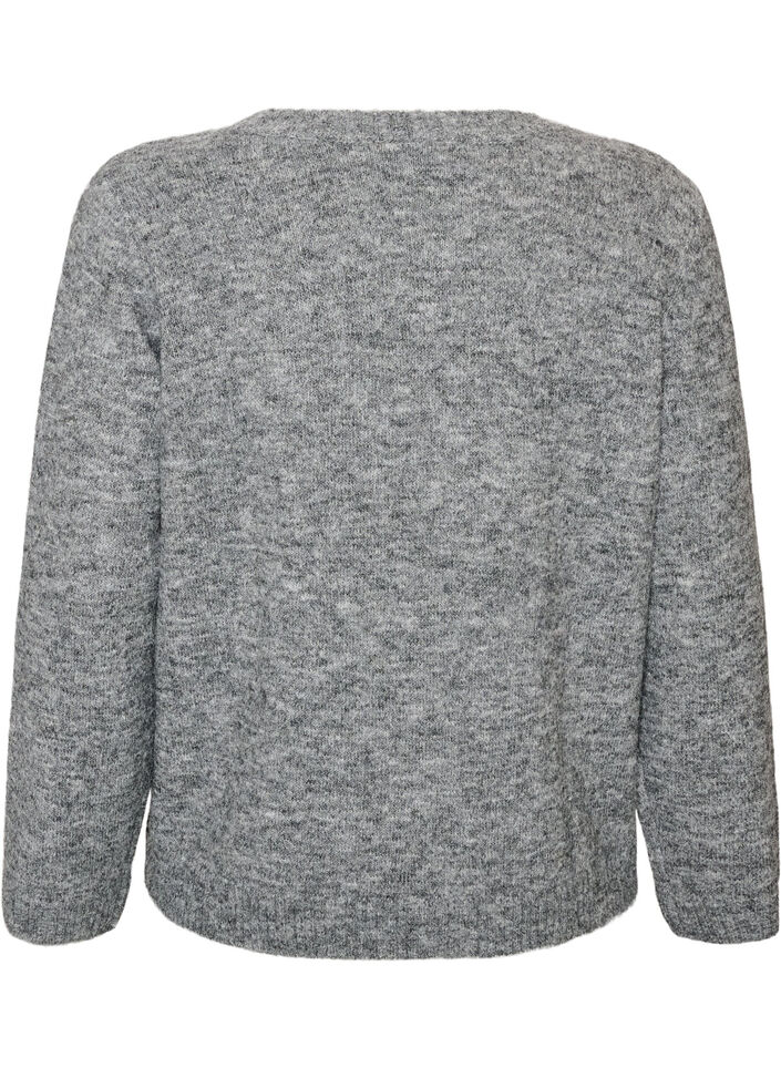 Pull ample &agrave; col rond, Gris, Packshot image number 1