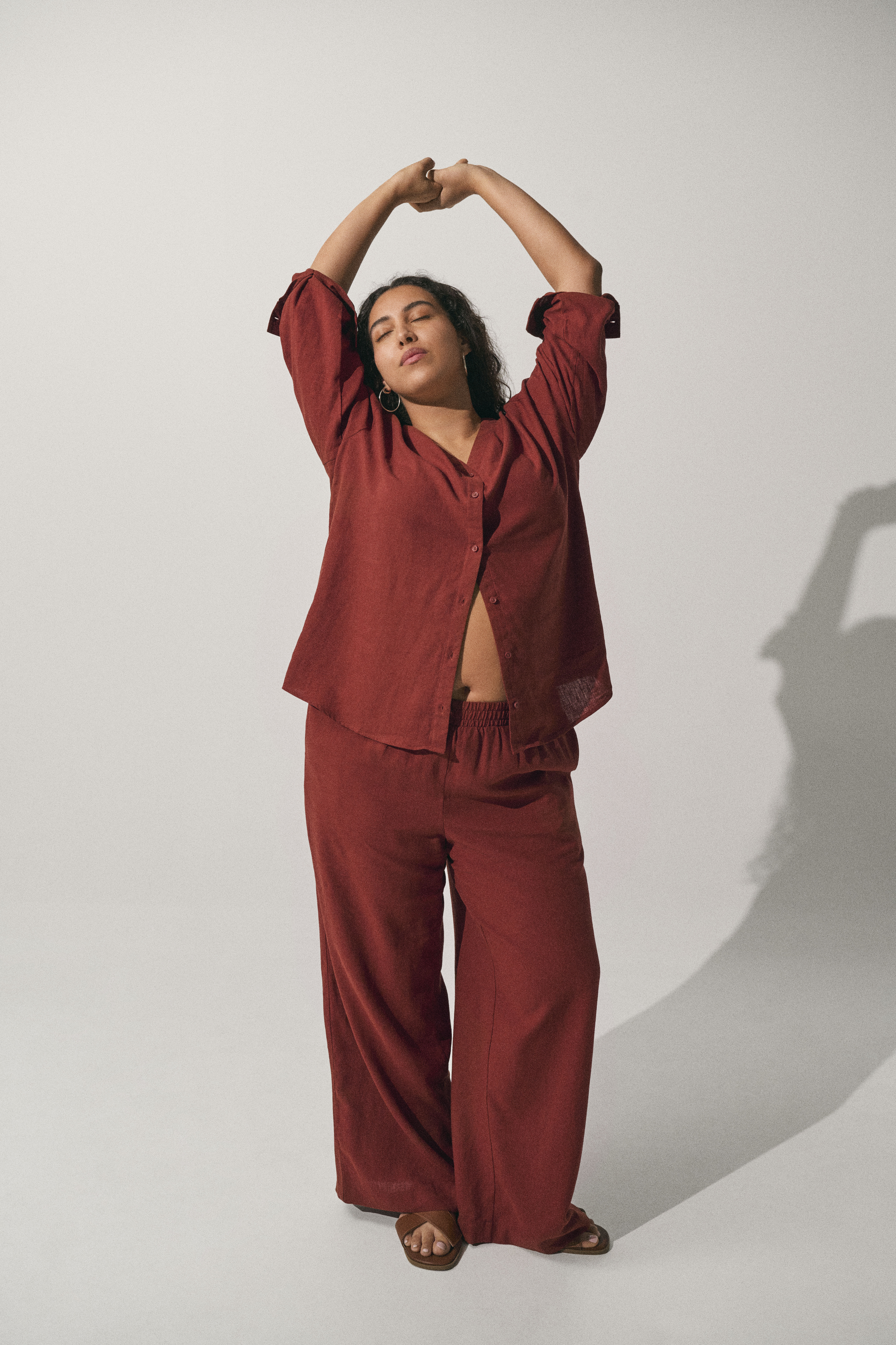 Ensemble en lin assorti, , Model