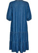 Robe longue en jean avec volants &eacute;tag&eacute;s, Bleu, Packshot image number 1