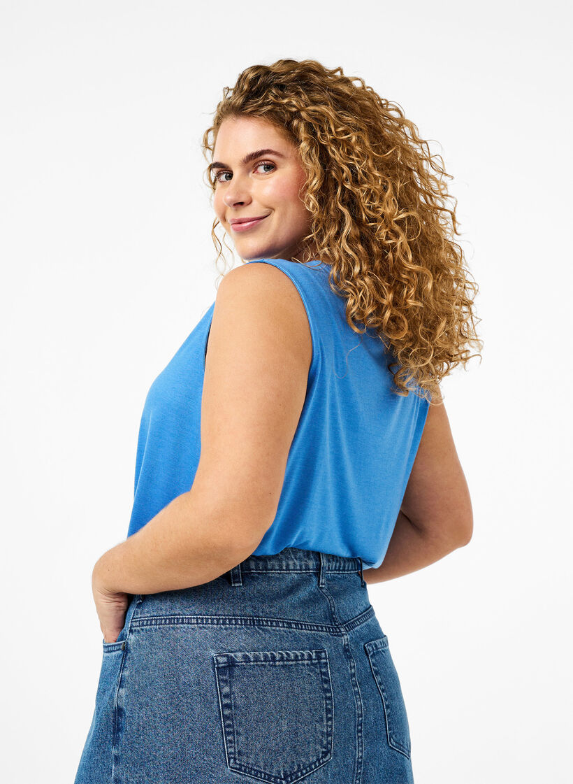 Haut sans manches avec dentelle, Marina, Model image number 1