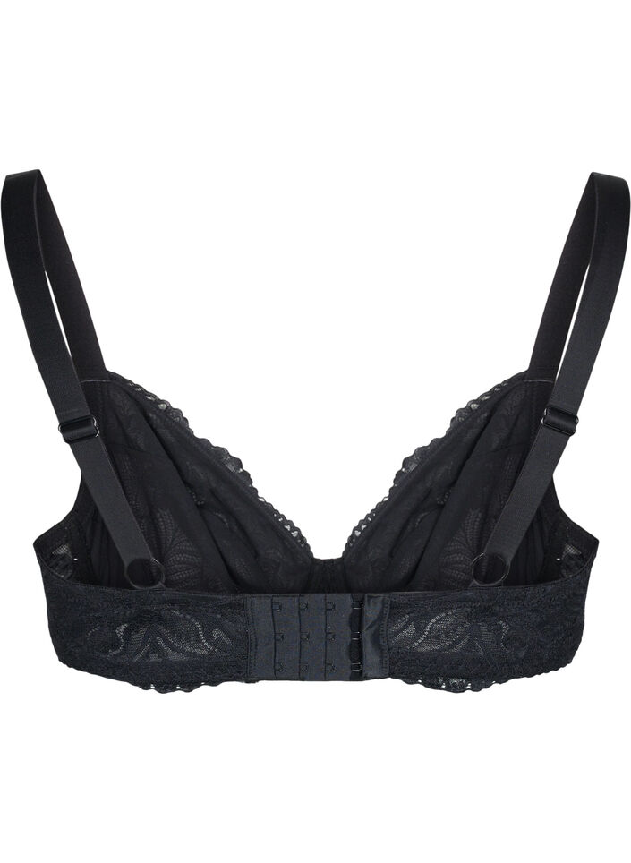 Support the breasts - Soutien-gorge en dentelle avec armature, Black, Packshot image number 1