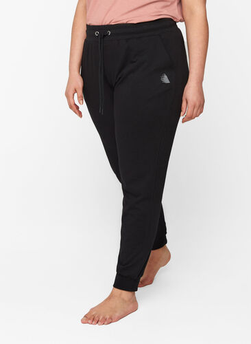 Pantalon de fitness ample avec poches, Black, Model image number 0