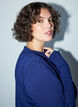 Blouse &agrave; encolure bateau et coupe ballon, Bleu, Model image number 4