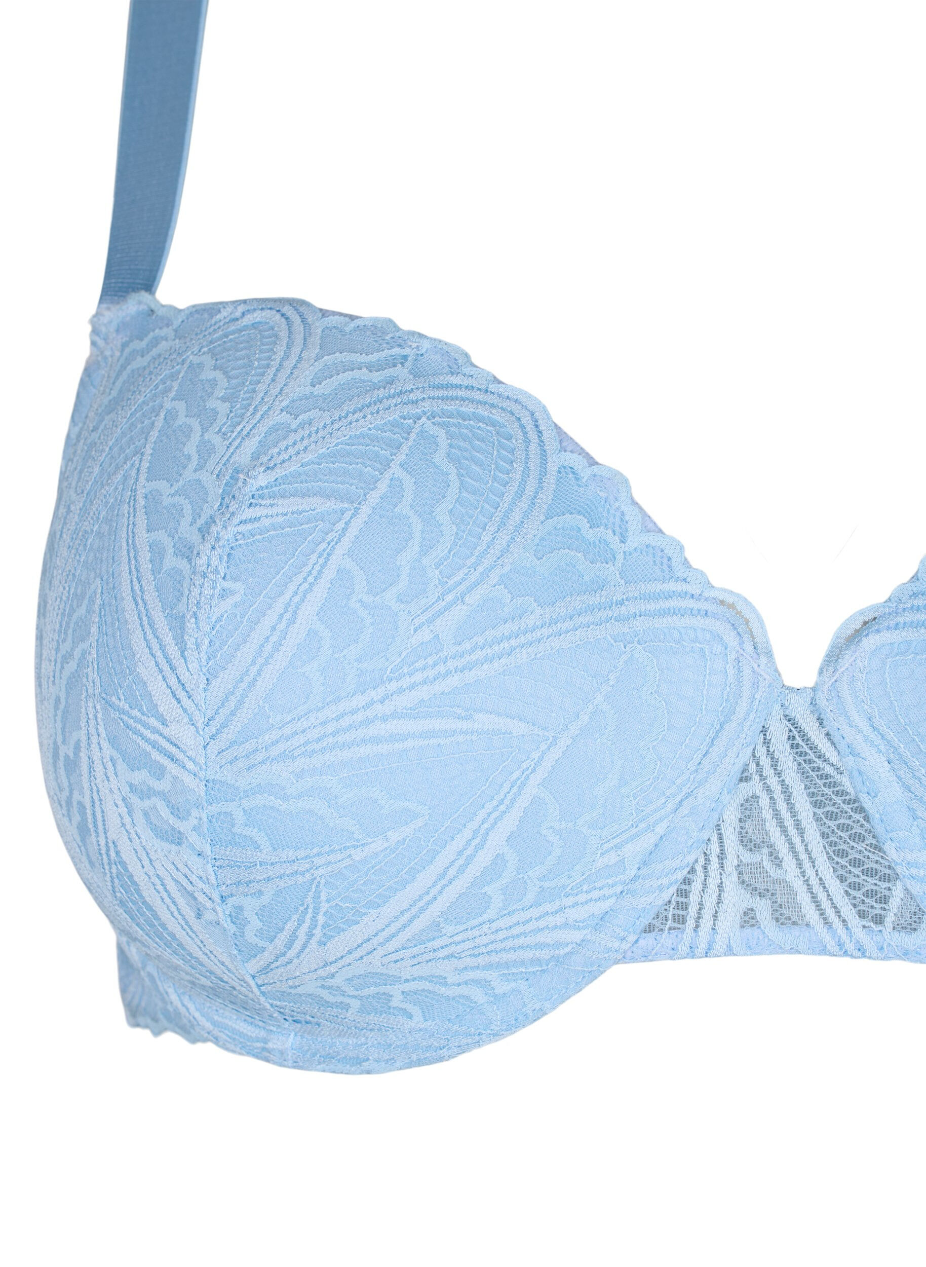 Zizzi Soutien-gorge en dentelle moul&eacute; avec armatures, Bleu Clair, Packshot image number 2