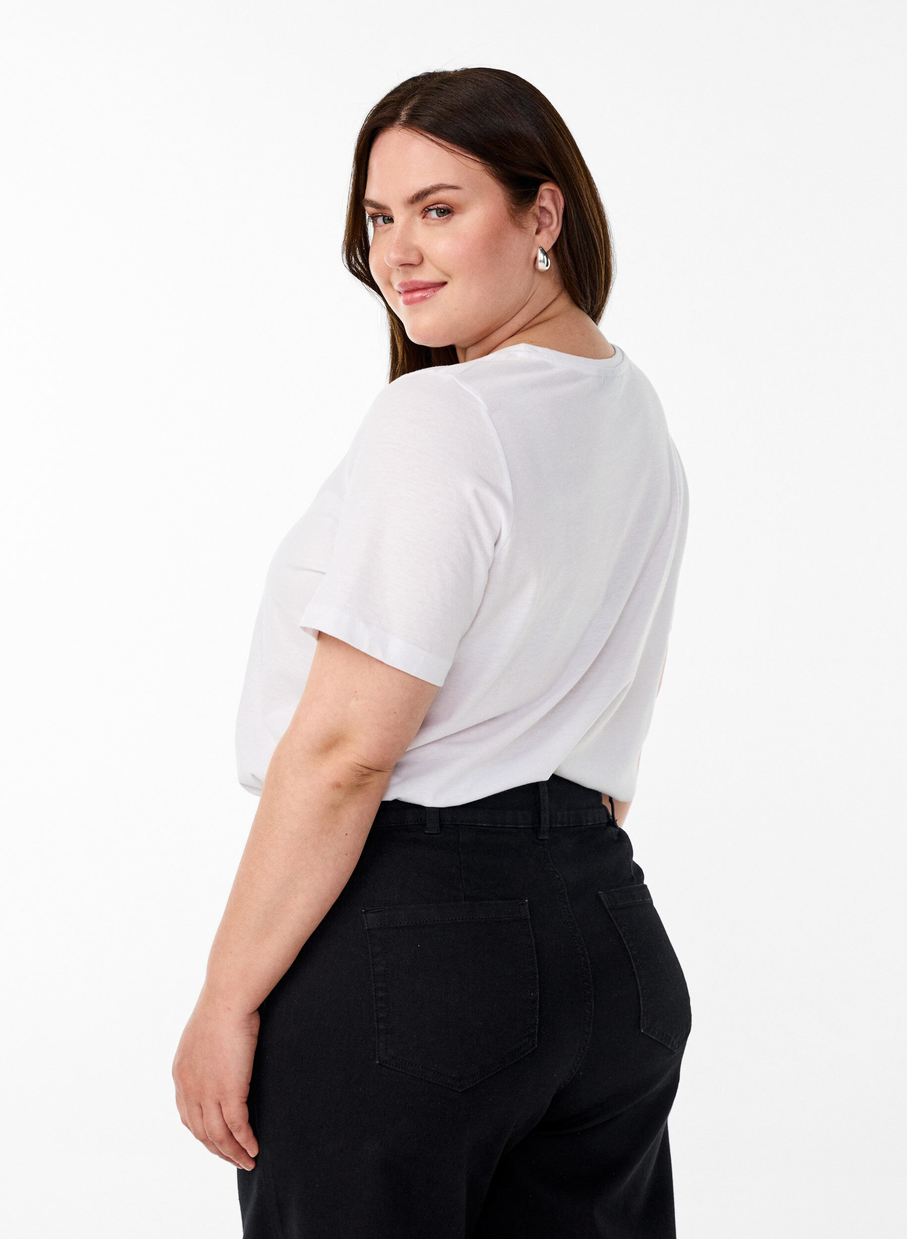 Zizzi FLASH &ndash; T-shirt avec motif, Blanc, Model image number 2