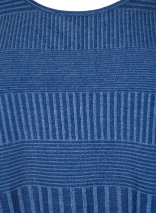 Robe avec manches 3/4 et motif rayé, Estate Blue Melange, Packshot image number 2