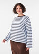 T-shirt basic &agrave; manches longues, Bleu, Model image number 3
