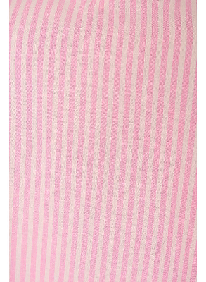 Blouse en viscose et lin avec manches &agrave; volants, Rose, Packshot image number 2