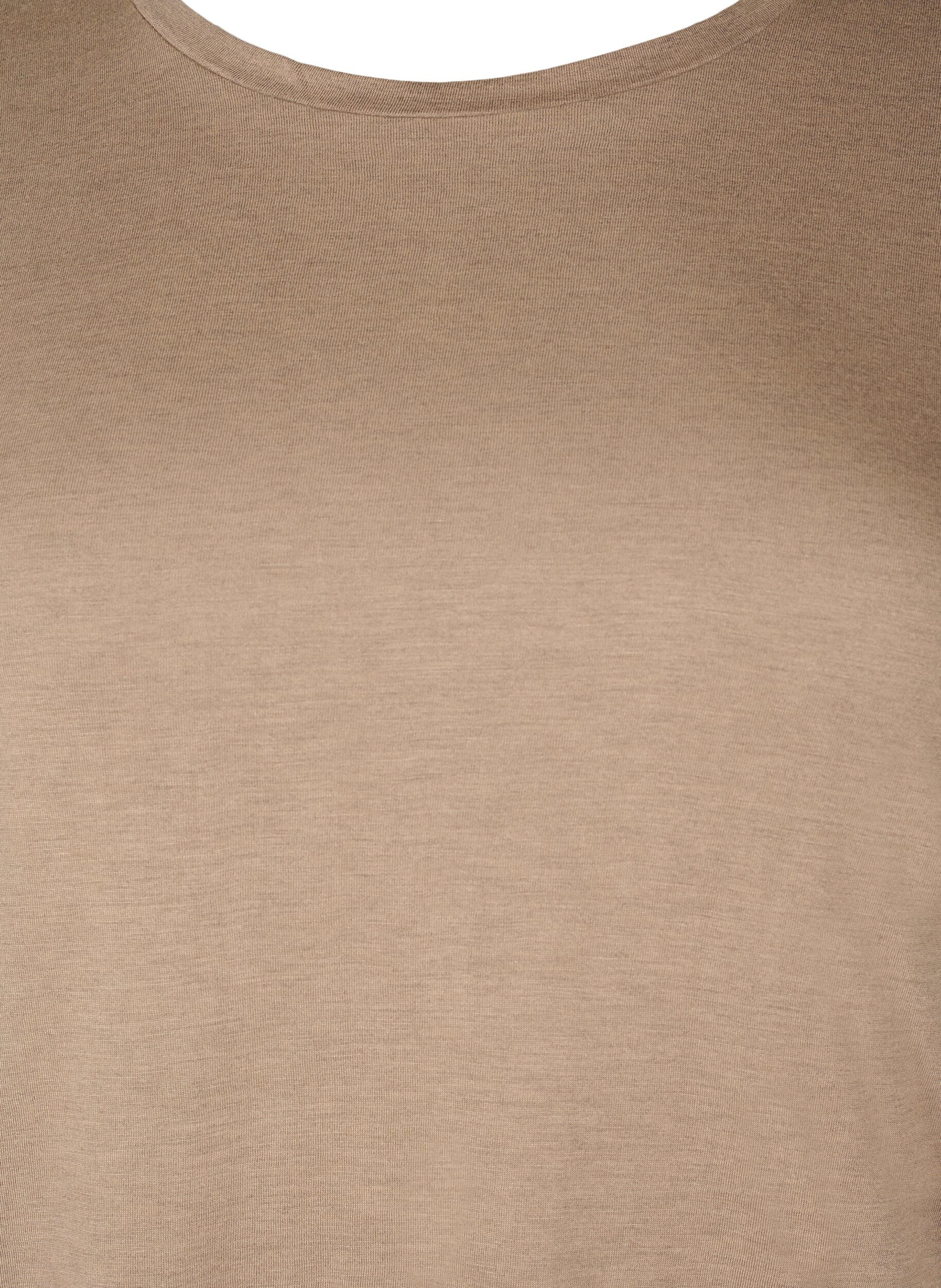 ZizziChemisier &agrave; manches longues en laine et viscose, Marron, Packshot image number 2