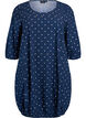 Robe courte en coton avec manches 3/4 et poches, Bleu, Packshot image number 0