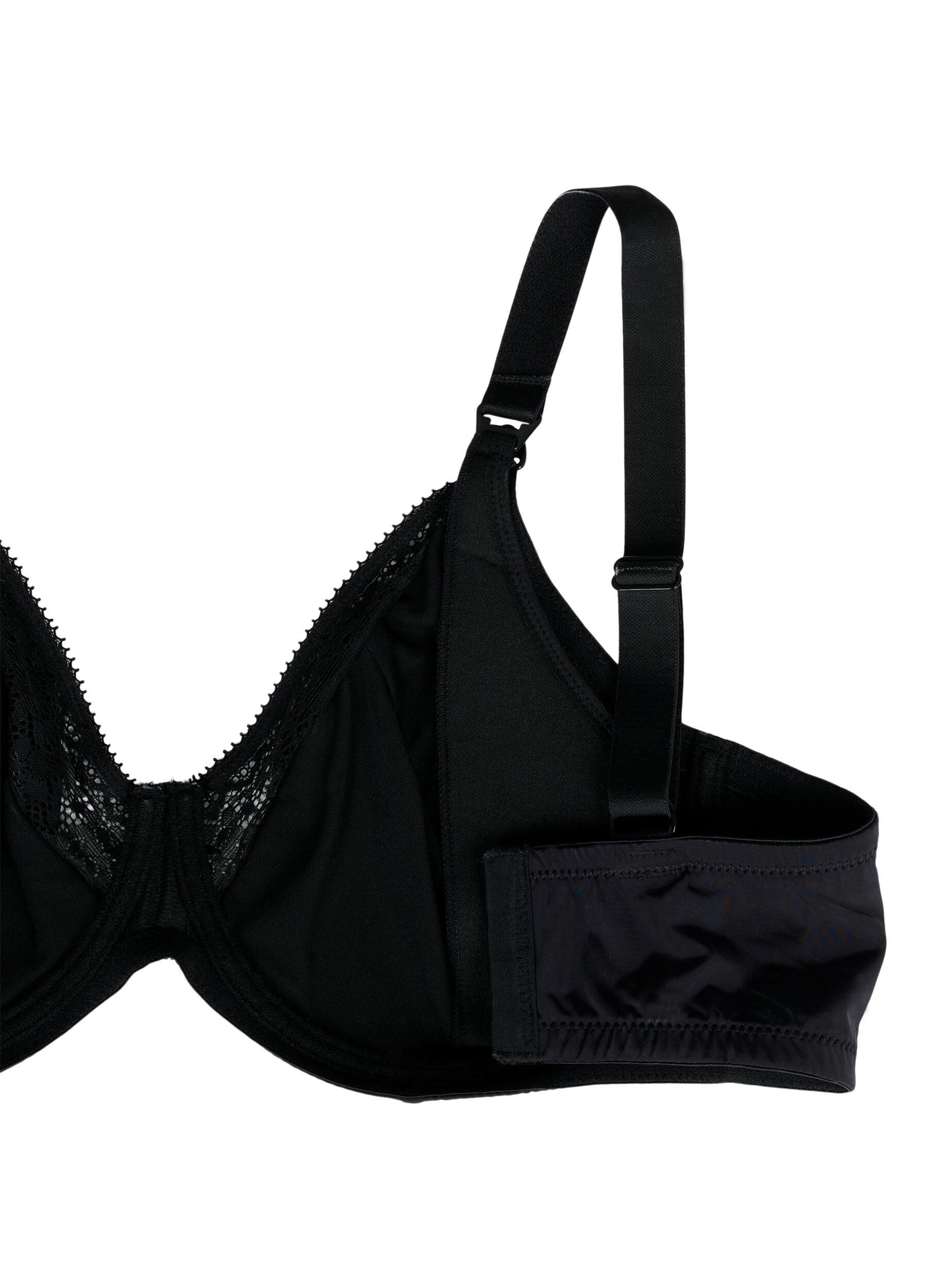 Zizzi Soutien-gorge d'allaitement avec dentelle, Black, Packshot image number 4