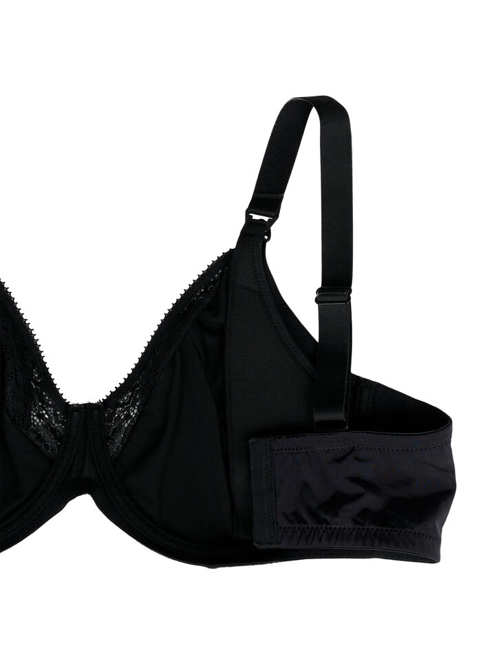 Soutien-gorge d'allaitement avec dentelle, Black, Packshot image number 4