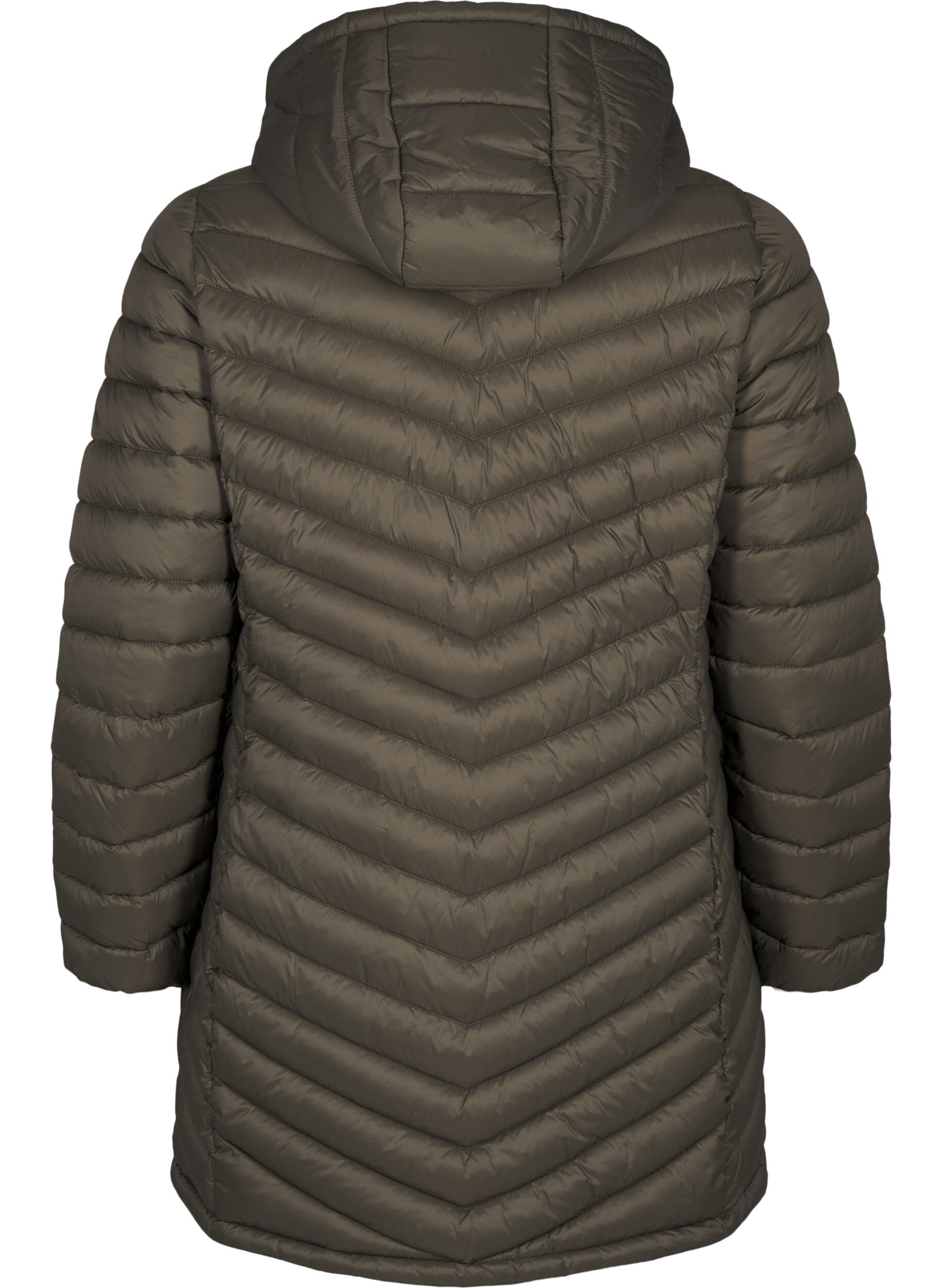 Zizzi Veste l&eacute;g&egrave;re avec poches et capuche amovible., Vert, Packshot image number 1