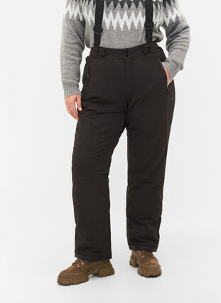 Pantalon de ski à bretelles, Black, Model image number 2