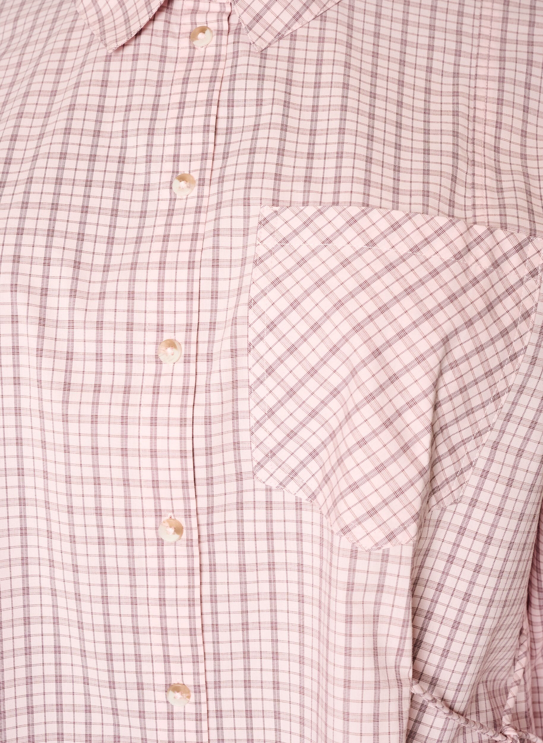 ZizziChemise ample &agrave; carreaux avec ceinture &agrave; nouer, Rose, Packshot image number 2