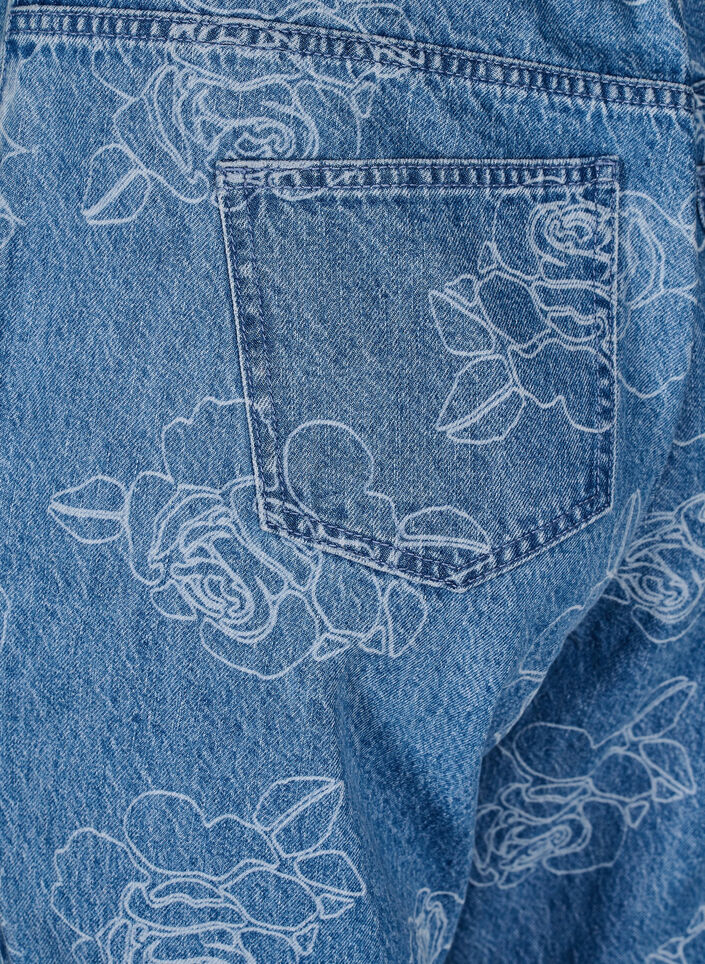 Jeans Mille à motif floral, Bleu Clair, Packshot image number 3