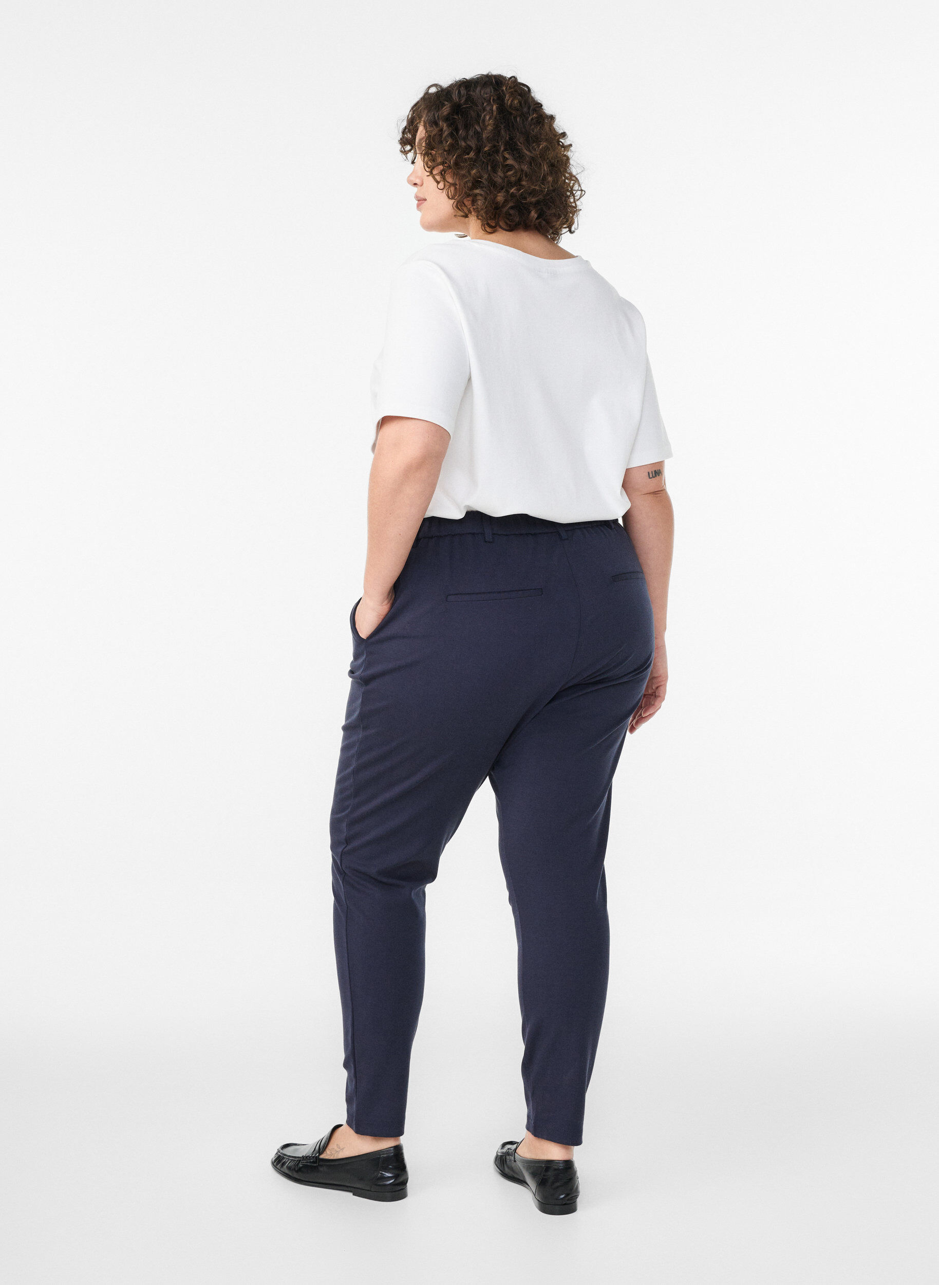 Zizzi Pantalon Maddison, Bleu, Model image number 1